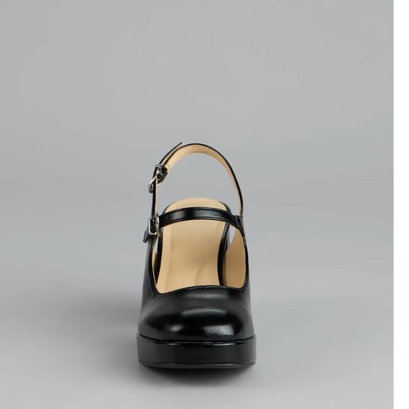 Windsor Black Block Heel Mary Janes - Picture 3 of 3